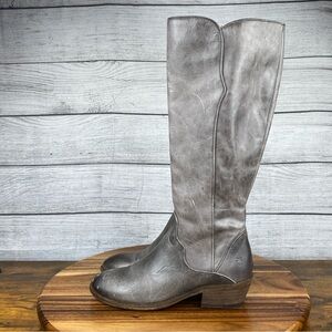 Frye Carson Piping Tall Knee High Boot Gray Leather 3470356-GRH Women’s Size 7